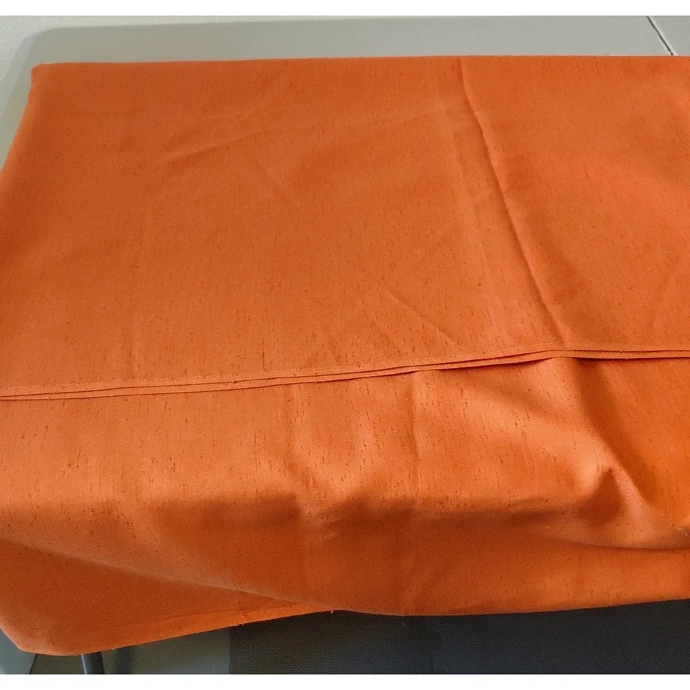 MCM Fabric Orange Textured 6 yds Cotton Blend Upholstery Decor Drapery Vintage